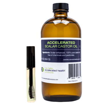 Accelerated Castor Oil Eyelash and Brow Growth Serum with Refillable Applicator Bottle - Accelerated Health Products
